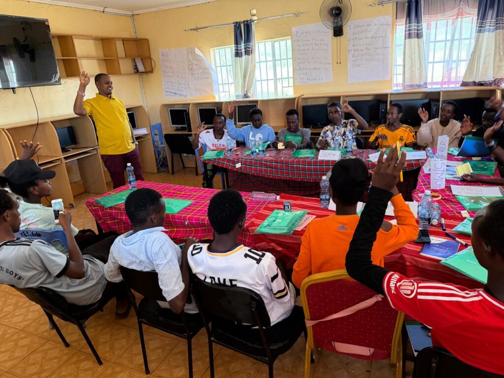 Young people participating in a training session