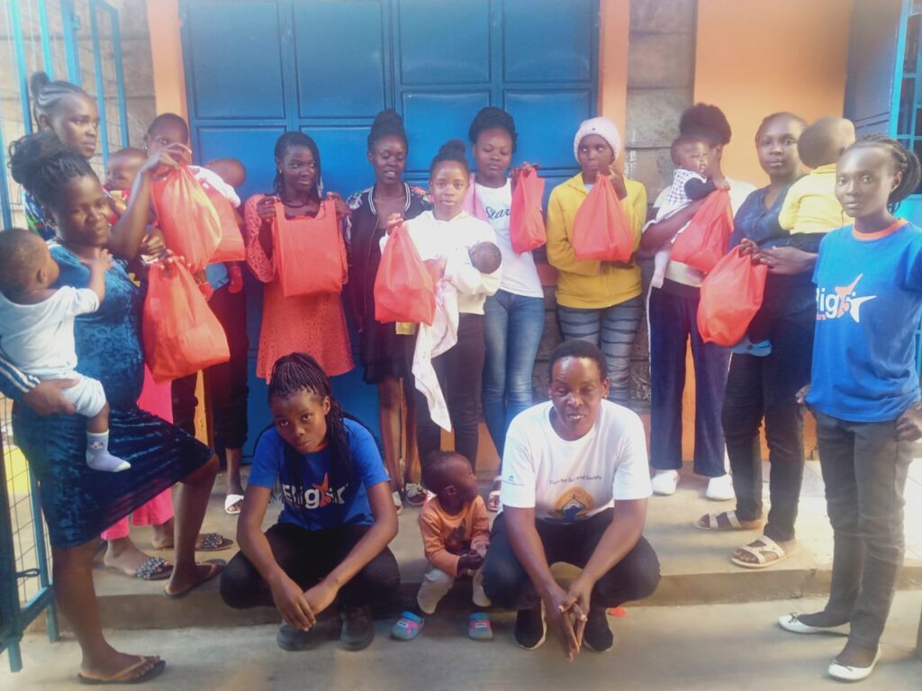 Young women gathered together during a young mothers support program